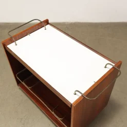 Pamono Serving Trolley in Wood, Italy, 1960s><noscript><img width=