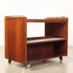 Pamono Serving Trolley in Wood, Italy, 1960s><noscript><img width=