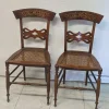 Pamono Set of Antique Mahogany Chairs with Maple Inlays, 1800s> Living Room Sets