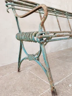 Pamono Set of Antique 19th Century Iron Garden Benches from Arras><noscript><img width=