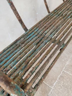Pamono Set of Antique 19th Century Iron Garden Benches from Arras><noscript><img width=