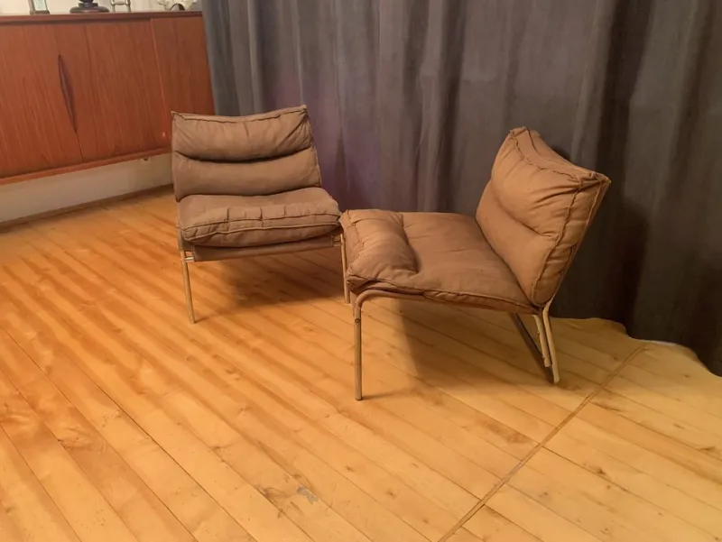 Pamono Set of Armchairs attributed to Gillis Lundgren for Ikea, Sweden, 1970s