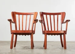 Pamono Set of Canada Easy Chairs by Christian E. Hansen for Fritz Hansen, Denmark, 1940s> Lounge Chairs & Armchairs