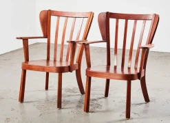 Pamono Set of Canada Easy Chairs by Christian E. Hansen for Fritz Hansen, Denmark, 1940s> Lounge Chairs & Armchairs