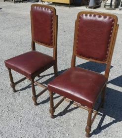 Clearance Pamono Set of Chairs with Seat and Back in Red Leather, Italy, 1980