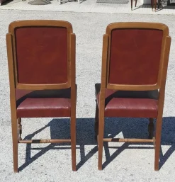 Clearance Pamono Set of Chairs with Seat and Back in Red Leather, Italy, 1980