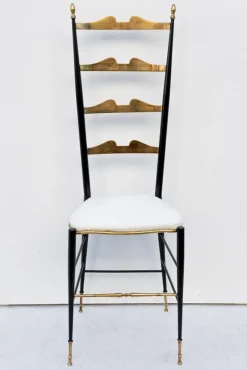 Pamono Set of Chiavarine Chairs in Brass and Metal, 1950s> Side Chairs & Dining Chairs