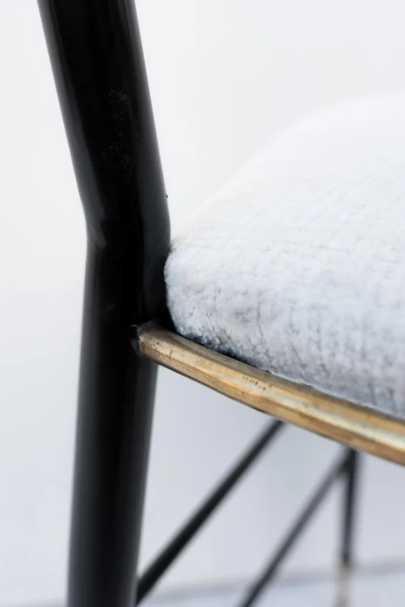 Pamono Set of Chiavarine Chairs in Brass and Metal, 1950s> Side Chairs & Dining Chairs