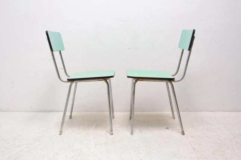 Pamono Set of Czechoslovak Cafe Chairs in Formica, 1960s
