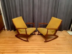 Pamono Set of Danish Rocking Chairs by Georg Jensen for Kubus Furniture, 1950s