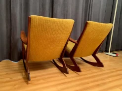 Pamono Set of Danish Rocking Chairs by Georg Jensen for Kubus Furniture, 1950s