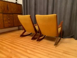 Pamono Set of Danish Rocking Chairs by Georg Jensen for Kubus Furniture, 1950s