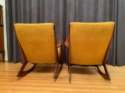 Pamono Set of Danish Rocking Chairs by Georg Jensen for Kubus Furniture, 1950s