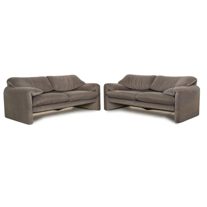 Pamono Set of DS 14 Leather Sofa Set from De Sede> Living Room Sets