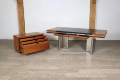 Clearance Pamono Set of Executive Desk and Credenza by Hans von Klier for Skipper, Italy, 1972