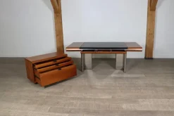 Clearance Pamono Set of Executive Desk and Credenza by Hans von Klier for Skipper, Italy, 1972