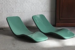 Hot Pamono Set of Fiberglass Sunbeds by Charles Zublena