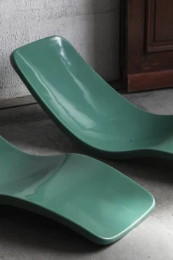Hot Pamono Set of Fiberglass Sunbeds by Charles Zublena