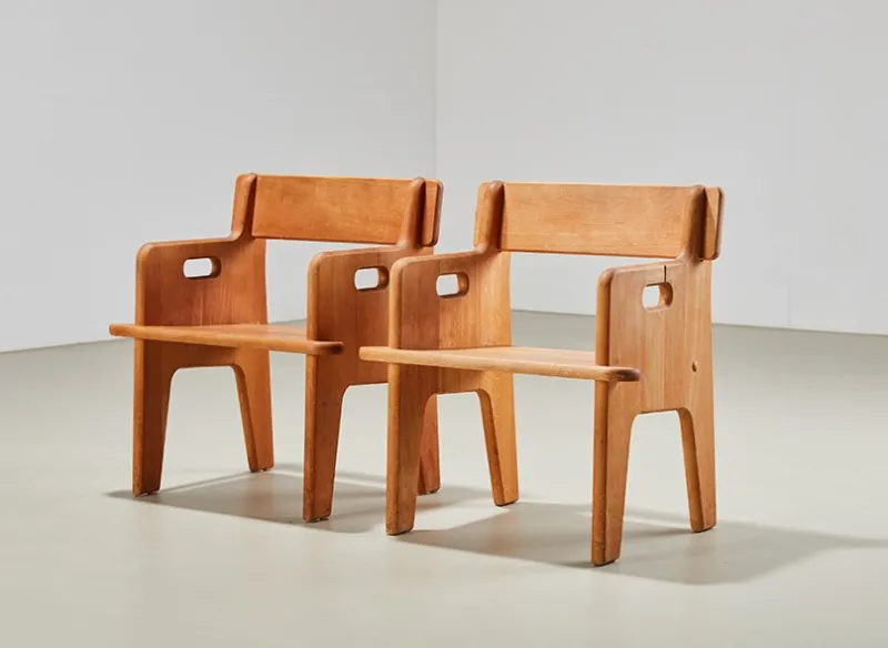 Pamono Set of First Edition Peter's Child Chairs by Hans Wegner for Fredericia, Denmark, 1944> Children's Chairs