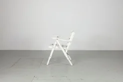 Online Pamono Set of Folding White Garden Chairs by Fratelli Reguitti, Italy, 1950s