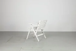 Online Pamono Set of Folding White Garden Chairs by Fratelli Reguitti, Italy, 1950s