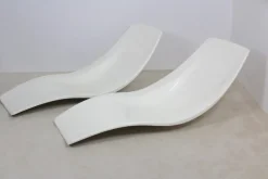 Pamono Set of French Polyester Patio or Pool Side Chaise Longues, 1960s> Garden Seating
