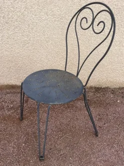 Best Pamono Set of Garden Chairs in Wrought Iron
