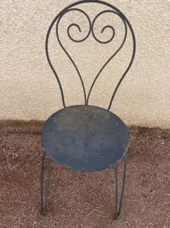 Best Pamono Set of Garden Chairs in Wrought Iron