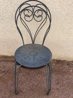 Best Pamono Set of Garden Chairs in Wrought Iron