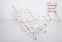Pamono Set of Garden Lounge Chair with Footstool