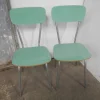 Sale Pamono Set of Green Formica Chairs, 1960s