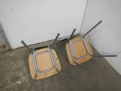 Sale Pamono Set of Green Formica Chairs, 1960s