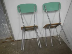 Sale Pamono Set of Green Formica Chairs, 1960s