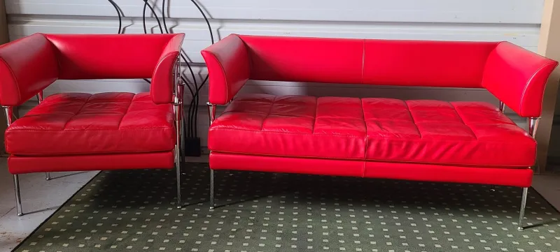 Pamono Set of Hydra Castor Sofa and Armchair from Poltrona Frau, 2001> Living Room Sets