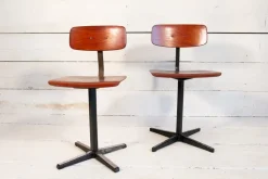 Pamono Set of Industrial School Chairs, 1960s> Children's Chairs