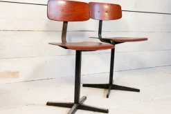 Pamono Set of Industrial School Chairs, 1960s> Children's Chairs