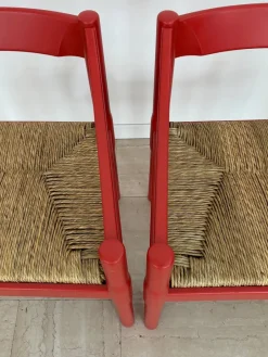 Pamono Set of Italian Chairs Model Carimate Design by Vico Magistretti for Cassina, 1960s><noscript><img width=