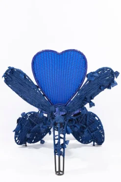 Pamono Set of Italian Modern Iron and Textile Garden Chairs by Spazzapan, 1990s