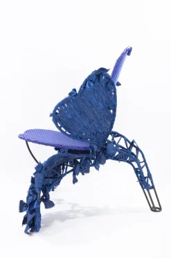 Pamono Set of Italian Modern Iron and Textile Garden Chairs by Spazzapan, 1990s