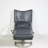Pamono Set of Leather BMP 418 Swivel Chair and Ottoman from Rolf Benz, 1980s> Office Chairs