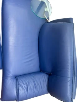 Pamono Set of Leather Daybed and Ottoman from Nicoletti, Italy, 1980s> Daybeds & Chaises Lounges