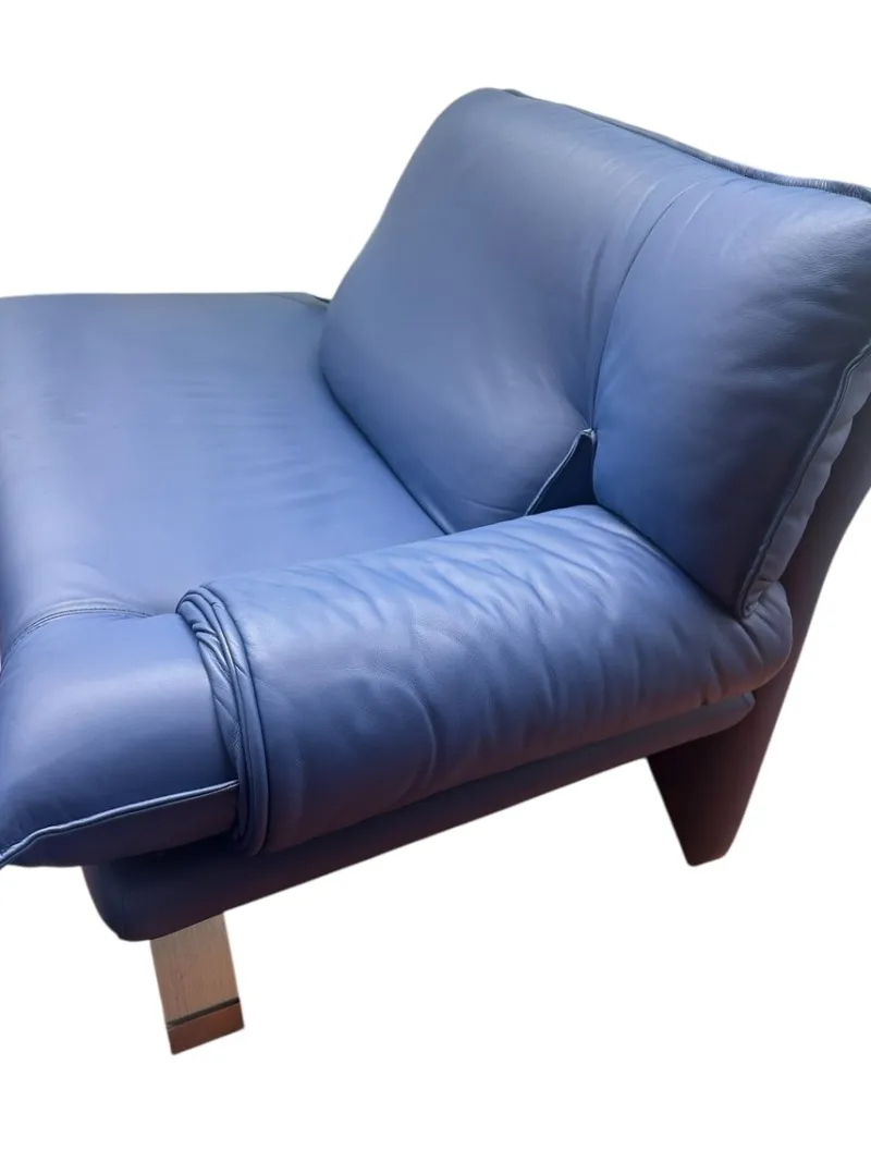 Pamono Set of Leather Daybed and Ottoman from Nicoletti, Italy, 1980s> Daybeds & Chaises Lounges