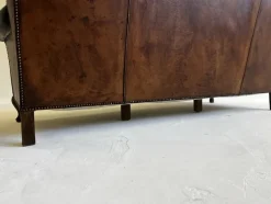 Clearance Pamono Set of Leather Sofa and Chair, Portugal, 1960s