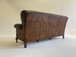 Clearance Pamono Set of Leather Sofa and Chair, Portugal, 1960s
