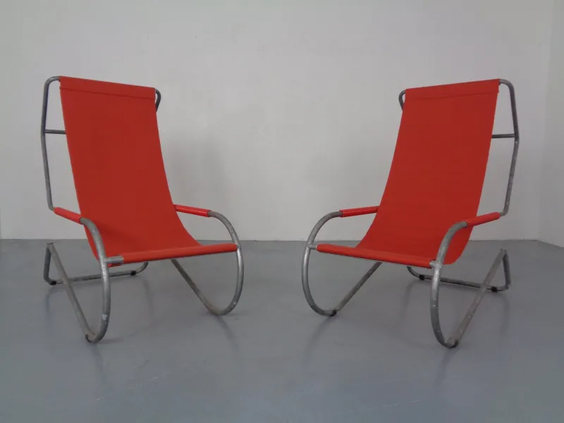 Online Pamono Set of Lido Sun Lounger by Battista & Gino Giudici for Wohnbedarf, 1999
