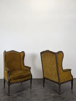 Pamono Set of Louis XVI Style Wing Chairs> Lounge Chairs & Armchairs