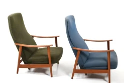 Pamono Set of Mid-Century Danish Teak Reclining Lounge Chairs, 1960s><noscript><img width=