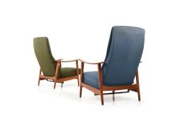Pamono Set of Mid-Century Danish Teak Reclining Lounge Chairs, 1960s><noscript><img width=