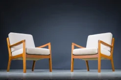 Pamono Set of Mid-Century Teak Senator Lounge Chairs by Ole Wanscher><noscript><img width=