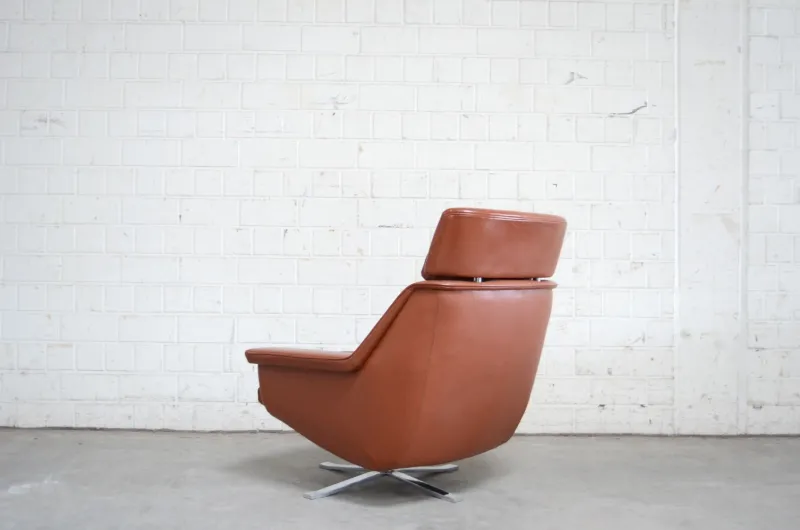 Pamono Set of Model 802 Lounge Chair and Ottoman by Werner Langenfeld for ESA, 1970s> Living Room Sets
